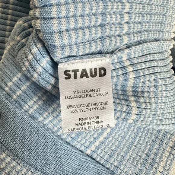 STAUD Color Block Ribbed Cardigan Sweater - Picture 10 of 11